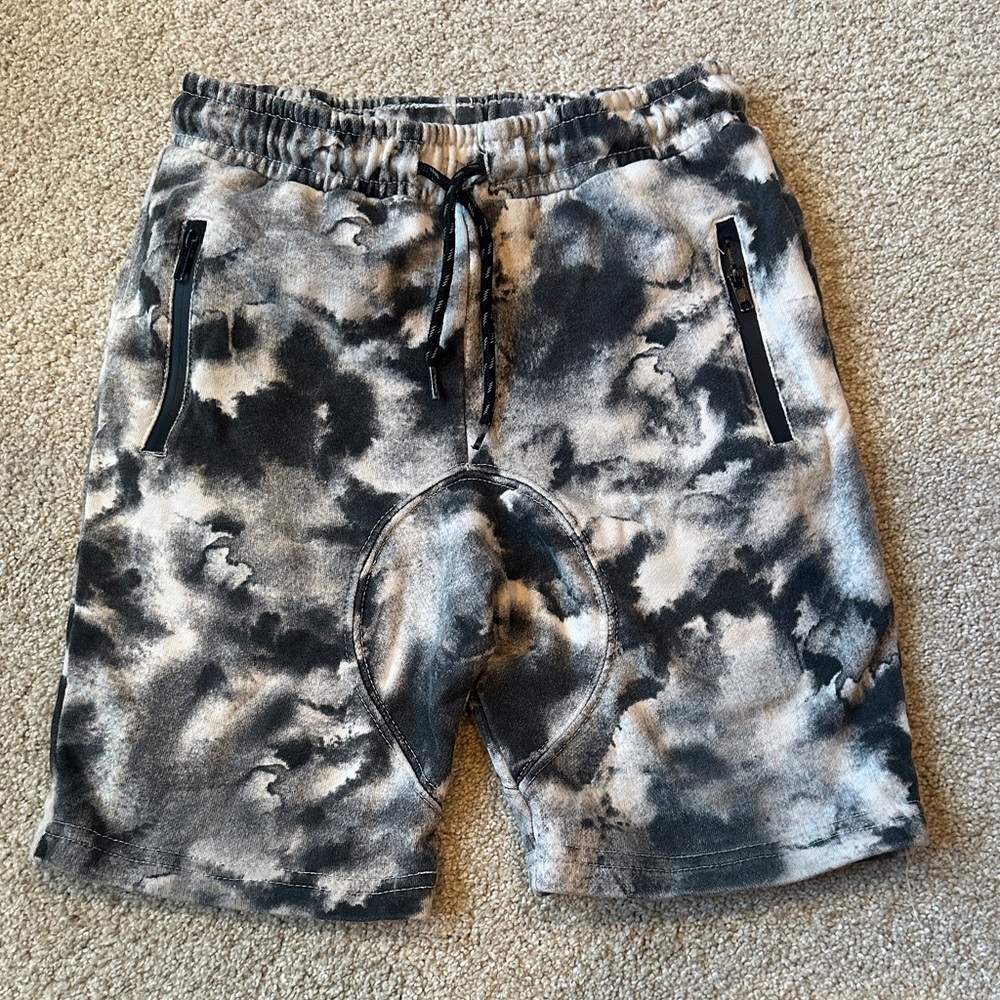 Appaman Kids Tie-Dye Shorts - Black and Gray